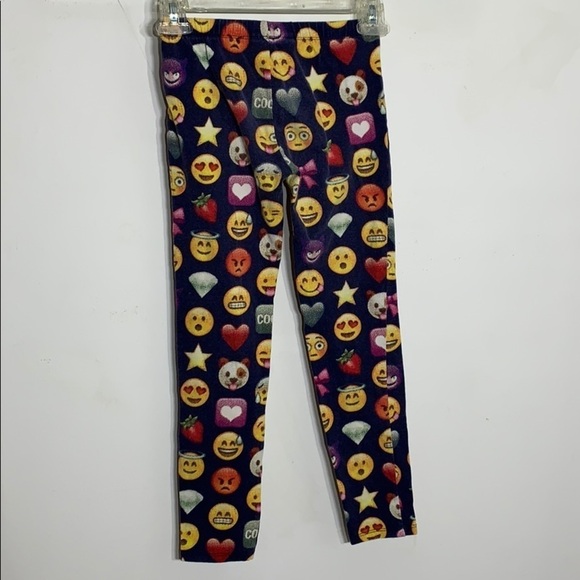 Gap Emoji Print Cotton Straight Legging medium girls casual clothing - Picture 4 of 5